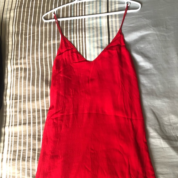 Aritzia/Wilfred Free Red Slip Dress - Picture 3 of 3